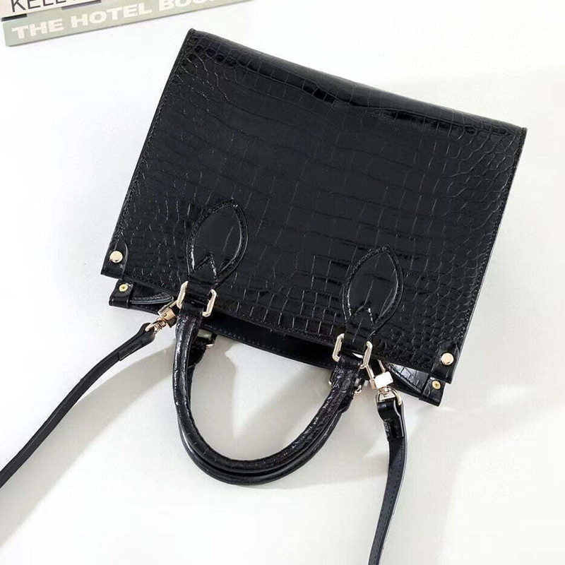 Fashion Black Croc Bag