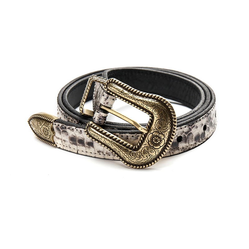 Retro Python Snakeskin Belt